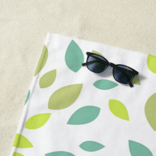 Leaves (Green) Beach Towel