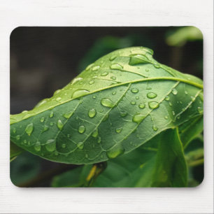 Leaves, Green, Botany Mouse Pad