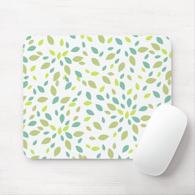 Leaves (Green) Mouse Pad (With Mouse)