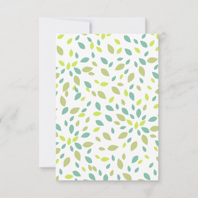 Leaves (Green) RSVP Card (Front)