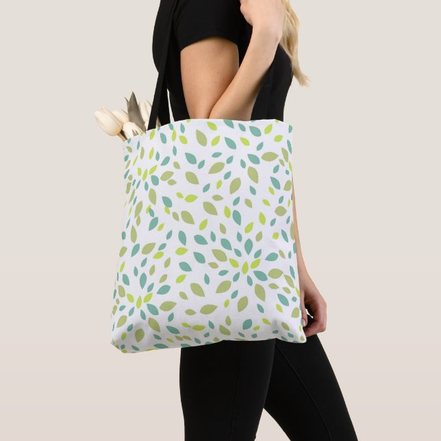 Leaves (Green) Tote Bag (Close Up)