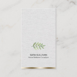 Leaves Herbal Medicine Herbs Business Card