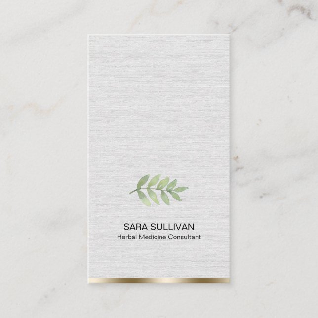Leaves Herbal Medicine Herbs  Business Card (Front)