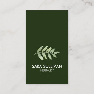 Leaves Herbal Medicine Herbs Business Card