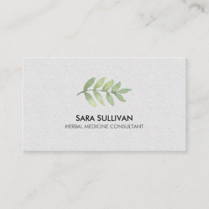 Leaves Herbal Medicine Herbs Business Card