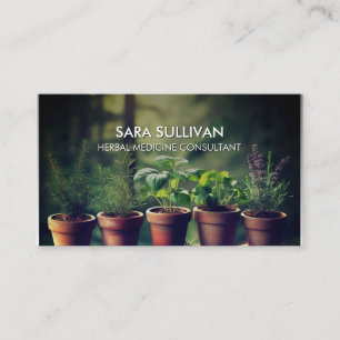 Leaves Herbal Medicine Herbs  Business Card