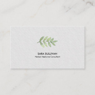 Leaves Herbal Medicine Herbs Business Card