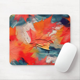 Leaves In The Wind – Abstract Autumn Motion Mouse Pad