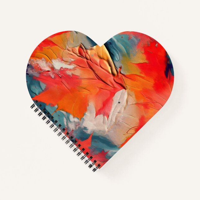 Leaves In The Wind – Abstract Autumn Motion Notebook (Front)