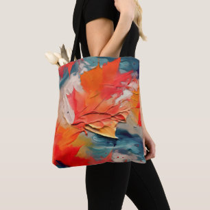 Leaves In The Wind – Abstract Autumn Motion Tote Bag