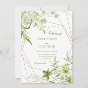 Leaves in Watercolor Invitation