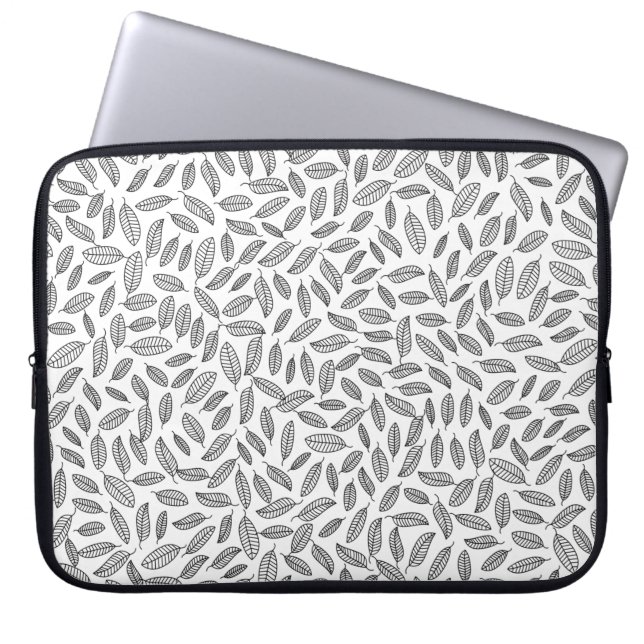Leaves leaf background wallpaper laptop sleeve (Front)