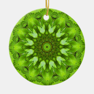 Leaves Mandala Ceramic Tree Decoration