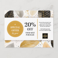 Leaves Modern Abstract Coupon Discount