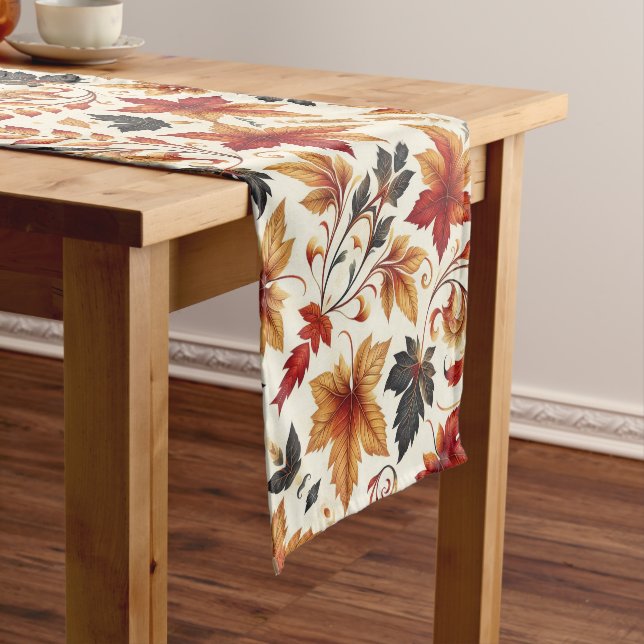 Leaves of Autumn Short Table Runner (In Situ)