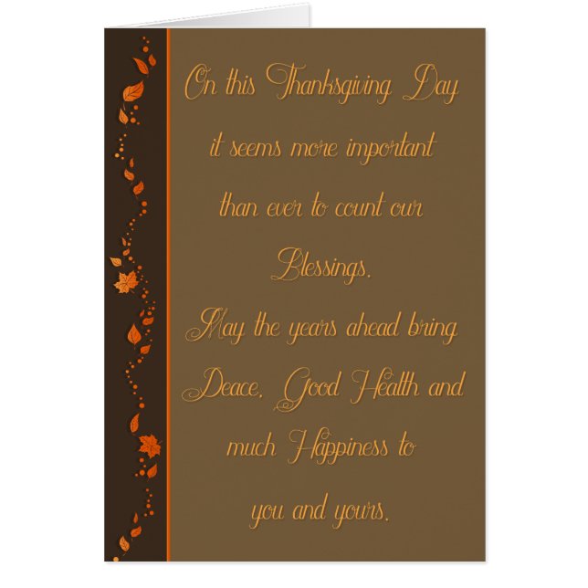 Leaves of Autumn Thanksgiving (Front)