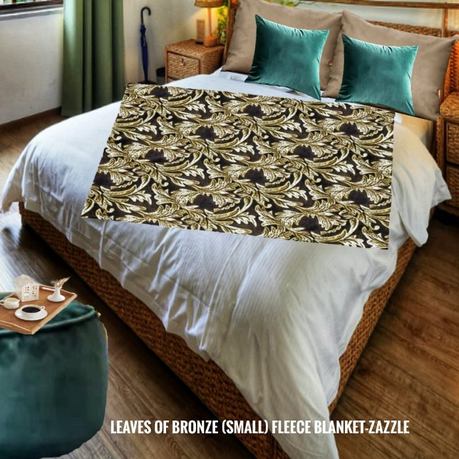 Leaves Of Bronze Fleece Blanket (Creator Uploaded)