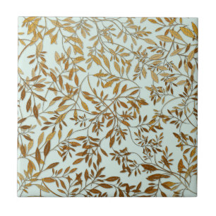Leaves of Gold 50th Wedding Anniversary Tile