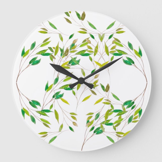 Leaves of Green Large Clock (Front)