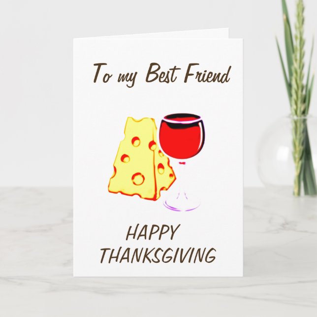LEAVES OF LOVE AT THANKSGIVING ***BEST FRIEND*** HOLIDAY CARD (Front)