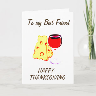 LEAVES OF LOVE AT THANKSGIVING ***BEST FRIEND*** HOLIDAY CARD