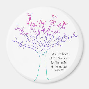 Leaves of the Tree Magnet (Style Pink/Purple)