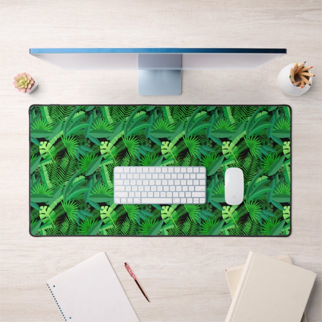 Leaves Of Tropical Palm Trees Desk Mat (Office 1)