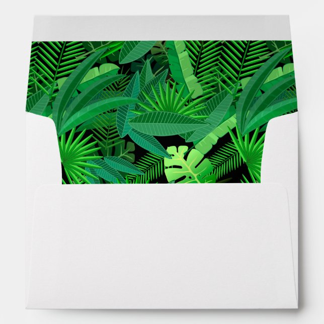 Leaves Of Tropical Palm Trees Envelope (Back (Bottom))