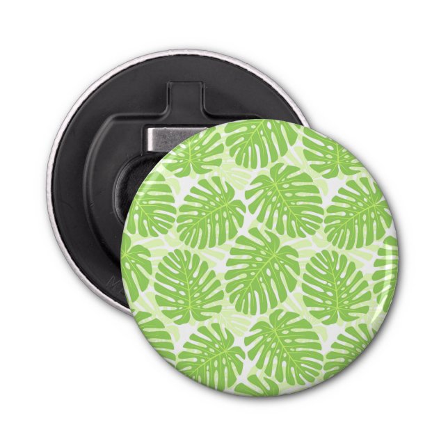 Leaves Of Tropical Plant - Monstera Pattern Bottle Opener (Front)