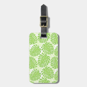 Leaves Of Tropical Plant - Monstera Pattern Luggage Tag
