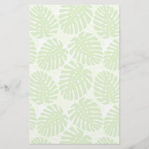Leaves Of Tropical Plant - Monstera Pattern Stationery