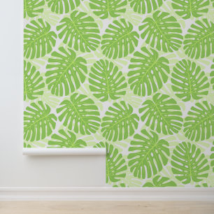 Leaves Of Tropical Plant - Monstera Pattern Wallpaper
