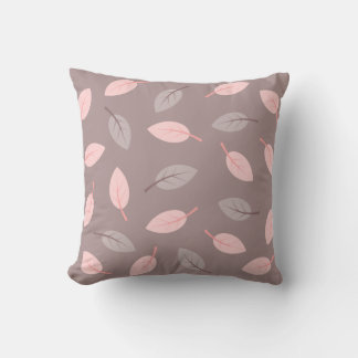 Leaves of two colours throw pillow