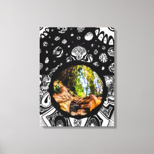 Leaves on an autumn morning canvas print