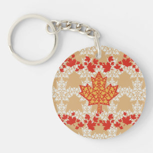 LEAVES ON LEAVES (CANADA FLAG) BY MASANSER KEY RING