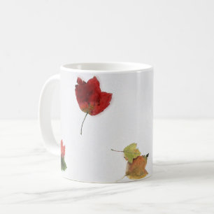 "Leaves on Snow" Original Art by Stephanie Stevens Coffee Mug