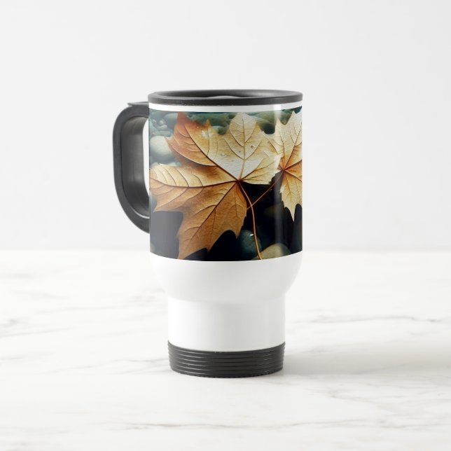 Leaves On The River Travel Mug (Front Left)