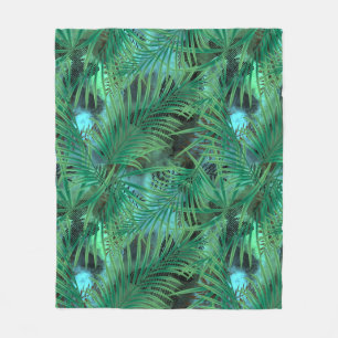 Leaves, palm fleece blanket