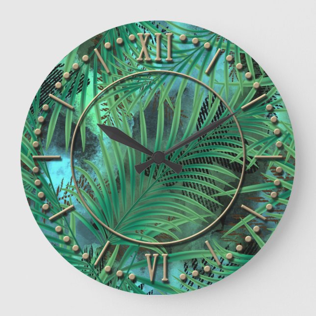 Leaves, palm large clock (Front)