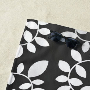 Leaves Pattern 10 Beach Towel