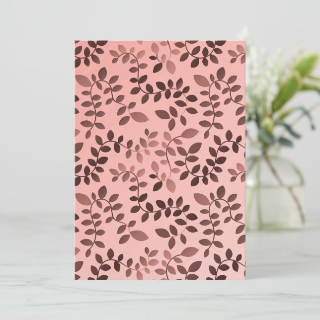 Leaves Pattern 11 Card (Standing Front)