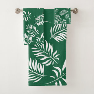 Leaves Pattern 12 Bath Towel Set