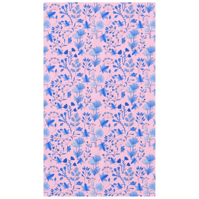 Leaves Pattern 12.bw Lpink BG Tablecloth (Front)