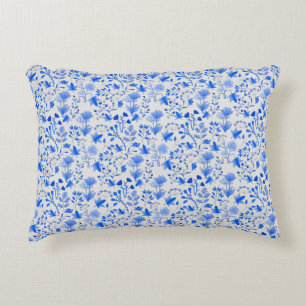 Leaves Pattern 12.bw offwhite BG Decorative Cushion