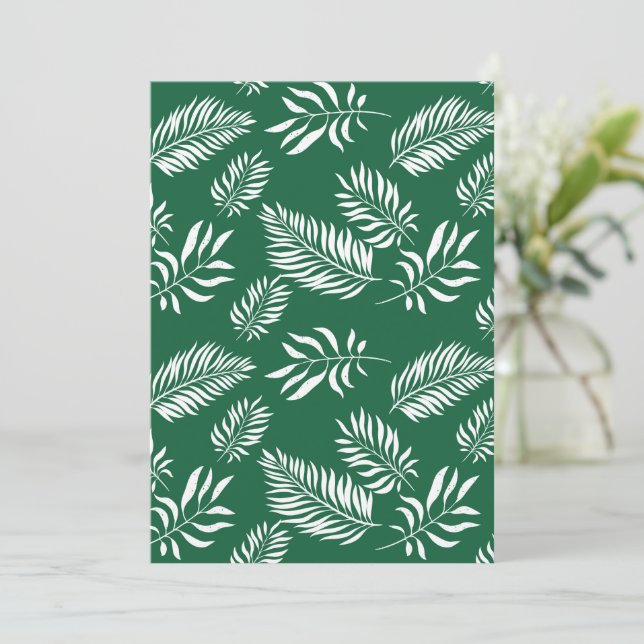 Leaves Pattern 12 Thank You Card (Standing Front)