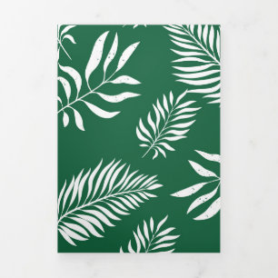 Leaves Pattern 12 Tri-Fold Holiday Card
