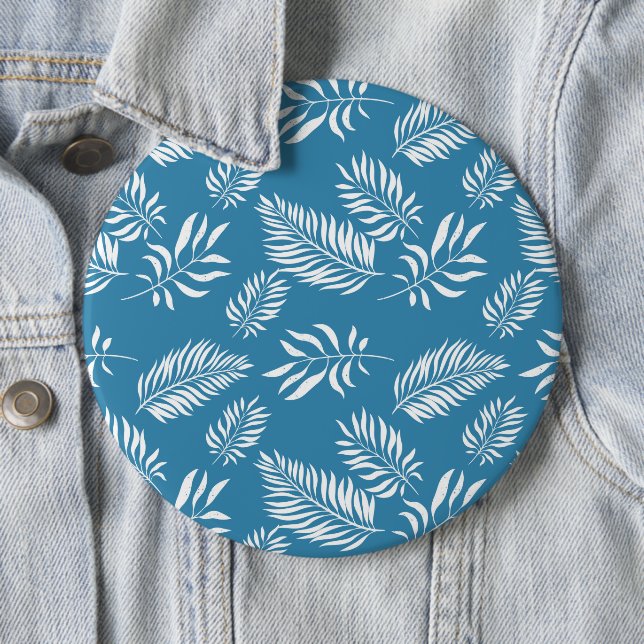 Leaves Pattern 13 6 Cm Round Badge (In Situ)