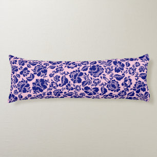 Leaves pattern.13.bw Lpink BG Body Cushion