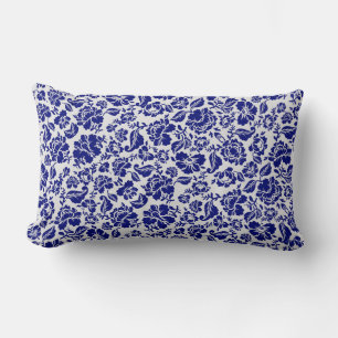 Leaves pattern.13.bw Offpink BG Lumbar Cushion