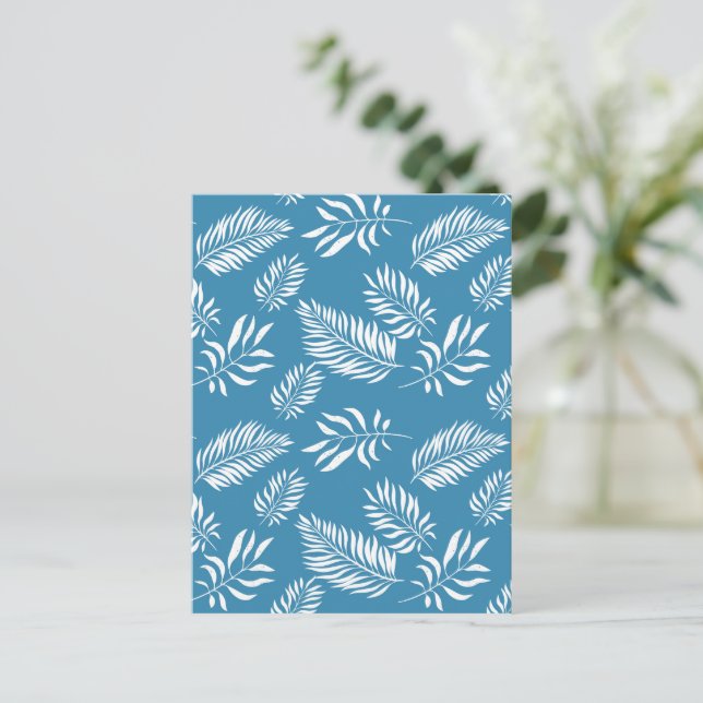 Leaves Pattern 13 Holiday Postcard (Standing Front)